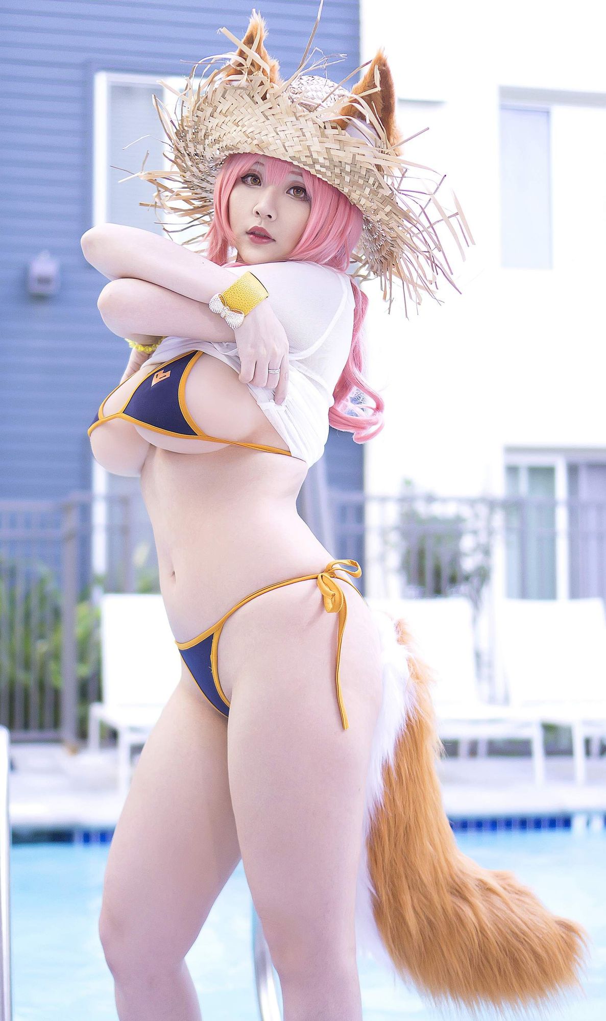 No.032-Tamamo Bikini (Fate Grand Order) [9P]-cos王者