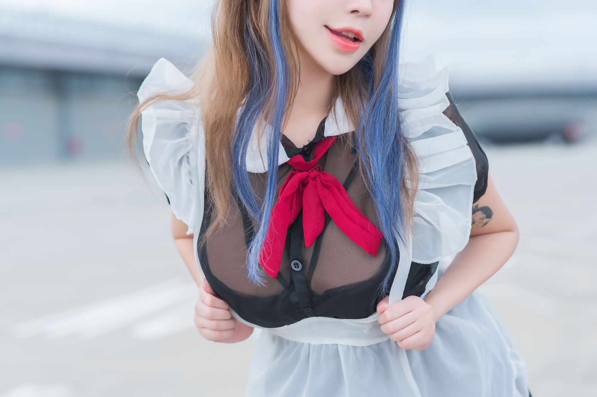 图片[3]-No.009-Rooftop Maid [21P]-cos王者