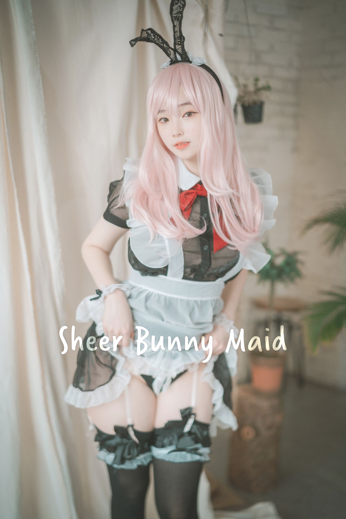 图片[2]-No.064-[DJAWA] Sheer Bunny Maid [51P]-cos王者