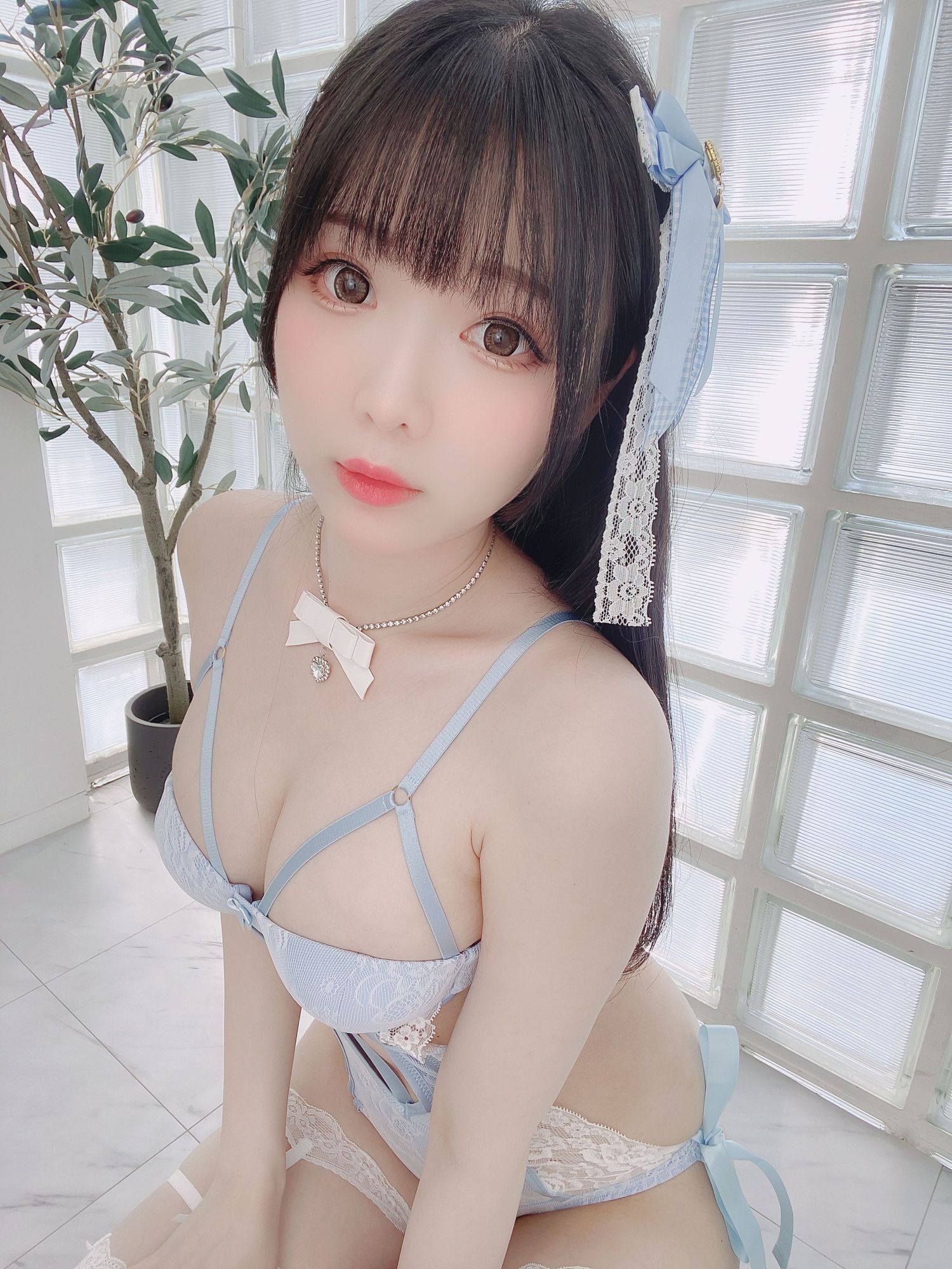 图片[5]-No.096 – Blue Lingerie [41P]-cos王者